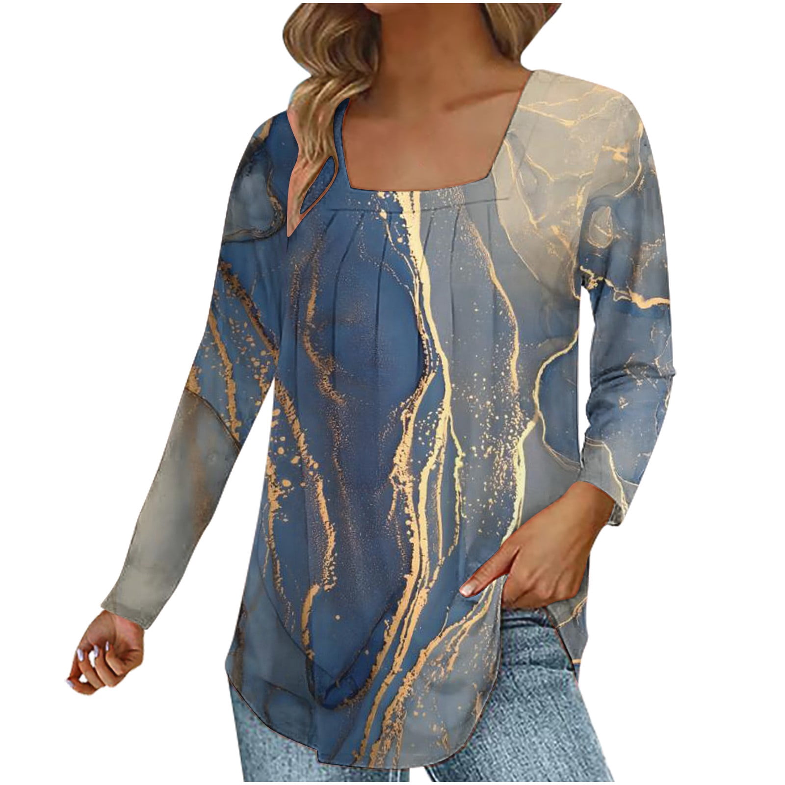 Cyber&Monday Deals Dyegold Fall Tops For Women 2023 Trendy Floral ...