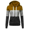 thumbnail image 1 of Cyber&Monday Deals Dyegold Hoodies For Women Fall Fashion 2023 Color Block Long Sleeve Hooded Sweatshirt Casual Loose Drawstring Pullover Tops, 1 of 4