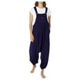 thumbnail image 1 of Cyber&Monday Deals Dyegold Jumpsuits for Women Casual, Women Jumpsuits Casual Straight Wide Leg Stretchy Playsuit Casual Solid Pocket Plus Size Sleeveless Rompers Overalls, 1 of 8