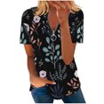 thumbnail image 1 of Dyegold Summer Tops for Women 2023 Trendy, 2023 Summer Tops for Women Work Casual Zip Striped Tie Dye Tshirts Short Sleeve V Neck Tunic Tops Casual Basic ​Tops, 1 of 5