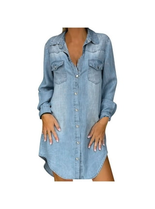 DESIGN Crew Neck Mini T-shirt Dress With Ruched Sides In Denim - Foto 3