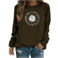 thumbnail image 1 of Dyegold Sweatshirt For Women Fall Casual Long Sleeve Shirts Loose Trendy Sunflower Graphic Pullover Top Cute Crewneck Blouse, 1 of 5