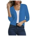 thumbnail image 1 of Cyber&Monday Deals Dyegold Women's 3/4 Sleeve Cropped Cardigan Sweater Open Front Light Elegant Shrugs For Women Dressy Casual Short Cardigans, 1 of 5