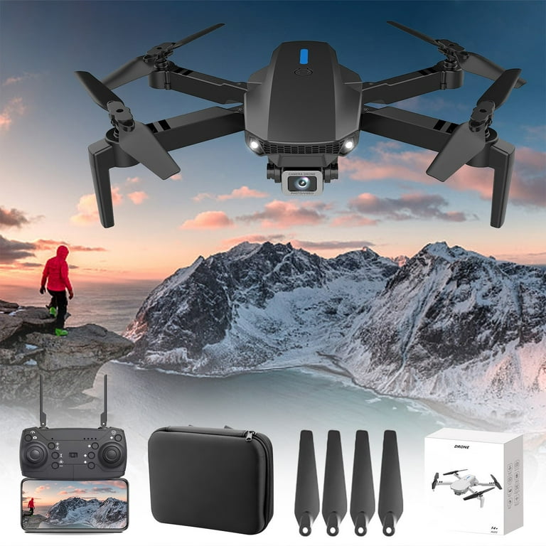 Cyber and Monday Deals Fpv Drone With 1080P Camera 2.4G Wifi Fpv Rc  Quadcopter With Headless Mode, Follow Me, Altitude Hold, Toys Gifts For  Kids Adults Black 