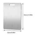 thumbnail image 1 of Titanium Cutting Board Stainless Steel 304 Food-Grade for Kitchen Chopping Board for Meat Vegetables Dishwasher Safe Hanging Storage Option Sleek Design iron JASKFLY, 1 of 9