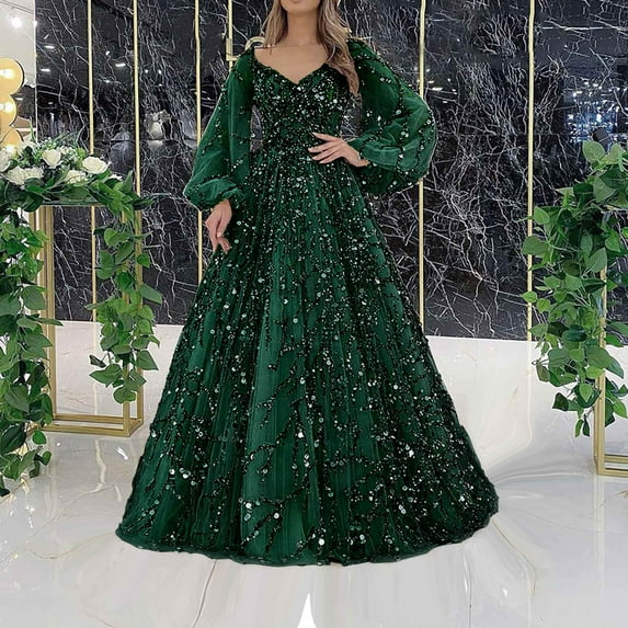 Idoravan Party Dresses for Women 2023 Fashion Women V-Neck Bandage Solid Casual Long Sleeve Long Dress