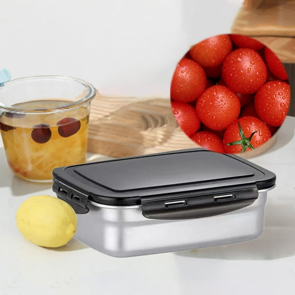 Iumwxz Stainless Steel with Lid Kimchi Sealed Food Grade Lunch Box Special Organizer Large Capacity Rollbacks On Essentials Home Decor Christmas home decor christmas clearance outdoors indoor