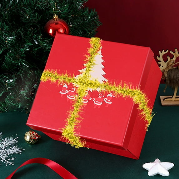 Iumwxz Clearance sales Christmas Decoration Strips Wool Strips Presented from The Heart Christmas Gift Box Wrapping Tapes Give Your Gifts A Festive Christmas