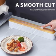 Kcavykas Cling Wrap Autumn Promotions Space-Saving Mounting Precise Cutting Implementation Cling Wrap With Cutter Durable Stable Versatility in Sizes Plastic Wrap for Fruits Indoor
