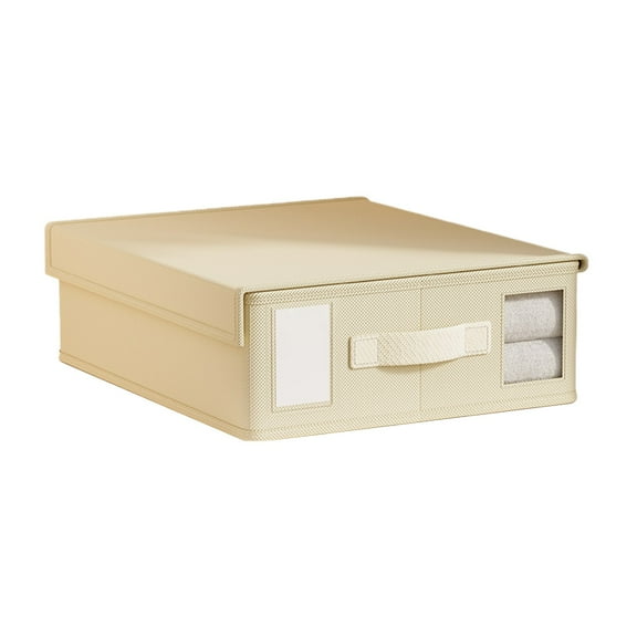 Kcavykas Pillows Cases Body Pillow Cases Clothes Storage Bag Foldable Blanket Storage Containers for Organizing Bed Linen Closet Organizer for Pillow and Quilt