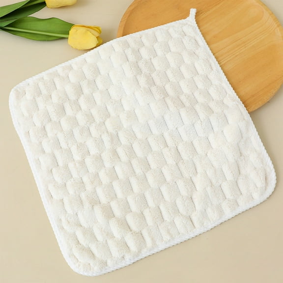 Cyber_Monday Gecau Children's Squares Towel Handkerchief Towel Clouds Grids Wash Faces Soft Skin-friendly Absorbent Multi-use Small Towels Safe&Non-Toxic White 4x2 Inch Home Stuff
