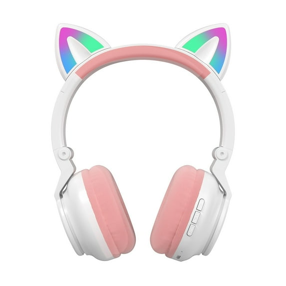 Latrodar GM26 Wireless 5.0 Luminous Computer Gaming Headset Bluetooth Headset Upgraded White 7.6x6.8 Inch Home Tools