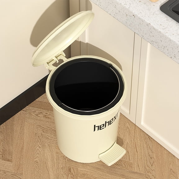 Oefntac Kitchen Trash Can Premium Foot Pedal Trash Can Lid Home Decor - Modern Sturdy Plastic Garbage Bin - Perfect Kitchen Bathroom Office