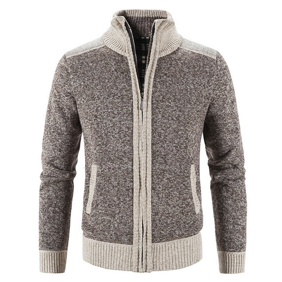 USSUMA Long-Sleeved Men's Jackets And Blazers, Men Coat Soft Cardigan Men's Plaid Oversized Soft Outwear Boyfriend Tops Shirt Jacket