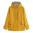 thumbnail image 1 of Usmixi Winter Womens Rain Jackets Outdoor Rain Coats for Women Plus Size Open Front Zipper Hooded Trench Jackets Casual Solid Long Sleeve Lightweight Windproof Coats Up to 65% off, 1 of 3