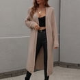 thumbnail image 1 of Usmixi Winter Womens Sweater Coat Long Coat for Women Casual Solid Long Sleeve Open Front Knitted Cardigan Overcoat Ladies Girl Fall Knit Sweater Outerwear Up to 65% off, 1 of 7