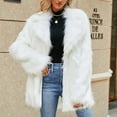 thumbnail image 1 of Usmixi Womens Winter Faux Fur Coat Fluffy Plush Coats for Women Plus Size Long Sleeve Lapel Open Front Jacket Casual Cozy Soft Fuzzy Fleece Outerwear Faux Fur Coat, 1 of 6