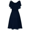 thumbnail image 1 of Cyber&Monday Deals Women Formal Plus Size Wedding Bridesmaid Swing Dress High-waist Ruched Ruffle Party Evening Cocktail Midi Dress, 1 of 6