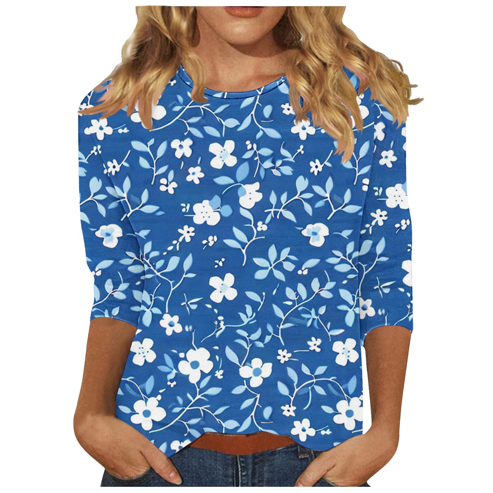 Cyber and Monday Deals Womens Long Sleeve Tops Dressy Casual Quarter