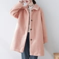 thumbnail image 1 of Womens Winter Trench Coat Plush Coat for Women Open Button up Fluffy Fleece Overcoat Pocket Long Sleeve Lapel Casual Solid Fuzzy Furry Long Outerwear 2023 Trench Coat, 1 of 7