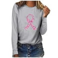 Cyber and Monday Deals! Xqxayjr Women's Long Sleeve Breast Cancer