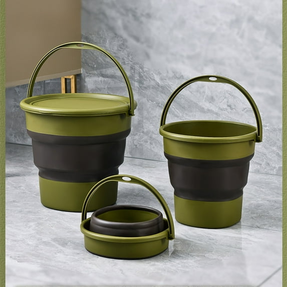kkbbma Collapsible Bucket Cleaning Bucket Mop Bucket Folding Foldable Portable Small Plastic Water Supplies for Outdoor Garden Camping Fishing Car Wash Space Saving