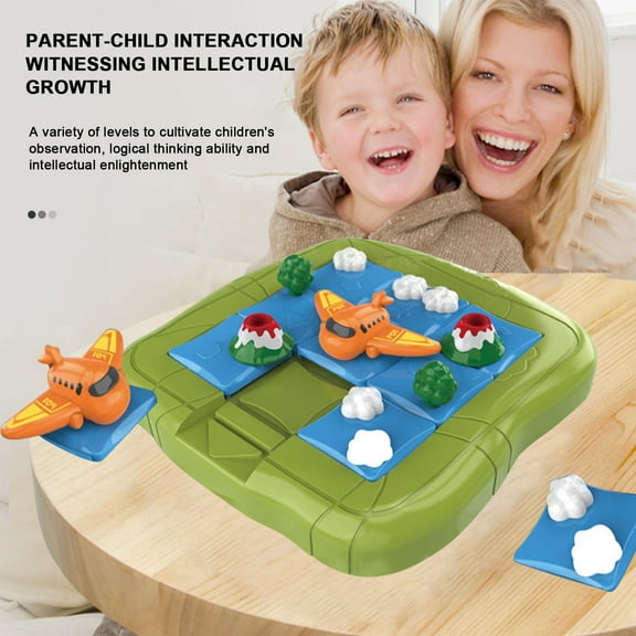 Cyber&Monday Oefntac Christmas Goodie Bag Stuffers Toddler Toys Airplane Moving Tangram Puzzle Kids Educational Board Toys Children Logical Thinking Training Intellect Gifts Give Gifts Birthday