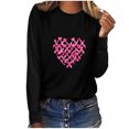 Cyber and Monday Sales! Xqxayjr Womens Long Sleeve Breast Cancer