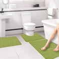 thumbnail image 1 of kkbbma Memory Foam Bath Mat 3 Set Bathroom Rugs For 3 Pcs Toilet Mats Universal Soft Comfortable Water Absorption Non-Slip Thick Machine Washable Easier To Dry Dark, 1 of 6