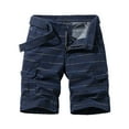 thumbnail image 1 of Cyber_Monday Xihbxyly Mens Shorts Cargo Shorts for Men, Cargo Shorts for Men Stretch Waist Cotton Hiking Short Casual Solid Zipper Button Pockets Cropped Cargo Shorts Deal Of The Day Prime Today, 1 of 4