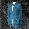 thumbnail image 1 of Cyber*Monday on Sale ChaoHeng Women Outerwear Jackets Clearance Women's Medieval Style Jacket,Asymmetrical Hem Triple Row Button Long Sleeve Top, 1 of 4