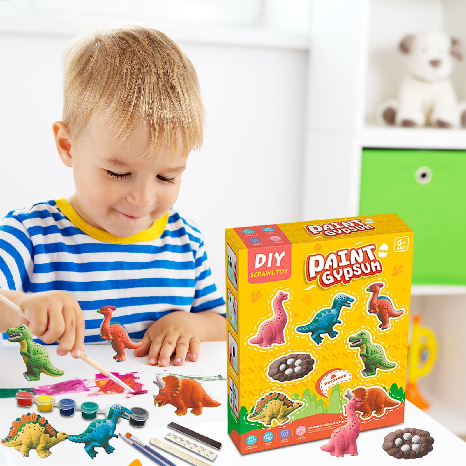 Iumwxz Christmas Plaster Painting Kit Graffiti Coloring Plaster Painting Set 30ml Toys Christmas Gifts home decor christmas clearance outdoors