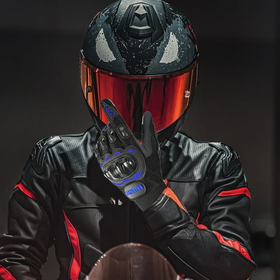 Cyber&Mondays_deals Iumwxz Four Seasons Racing Gloves Warm Motorcycle Avoid Fall and Avoid Slip touches Screen Motorcycle Riding Gloves for Men and Women Blacks Fridays&Deals