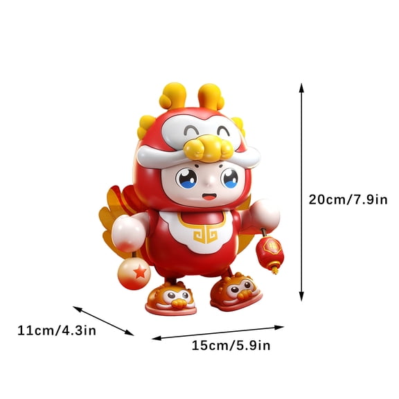 Iumwxz Holiday Saving Little Fulong Dance Robot Swinging Light Music 'S Head Up Training Toy Toys Christmas Gifts home decor christmas clearance outdoors indoor