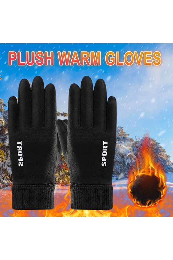 Winter Warm Gloves Diving Cloth Plus Velvet Thickened Outdoor Man Gloves Windproof Gloves for Man Fleece Lined Thick Warm Gloves home decor christmas clearance outdoors indoor