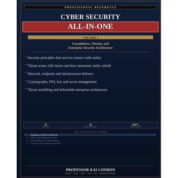 Cyber Security All-In-One Cyber Security All-in-One, Volume 1: Foundations and Threats: Security Principles, Threat Actors, Attack Lifecycles, Net, Book 1, (Paperback)
