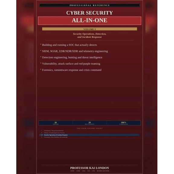 Cyber Security All-in-One, Volume 3: Security Operations, Detection, and Incident Response, (Paperback)