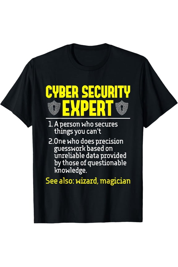 Cyber Security Expert - Network Support Hacker Programmer T-ShirtMen and women, Black T-shirt, size: Extra large