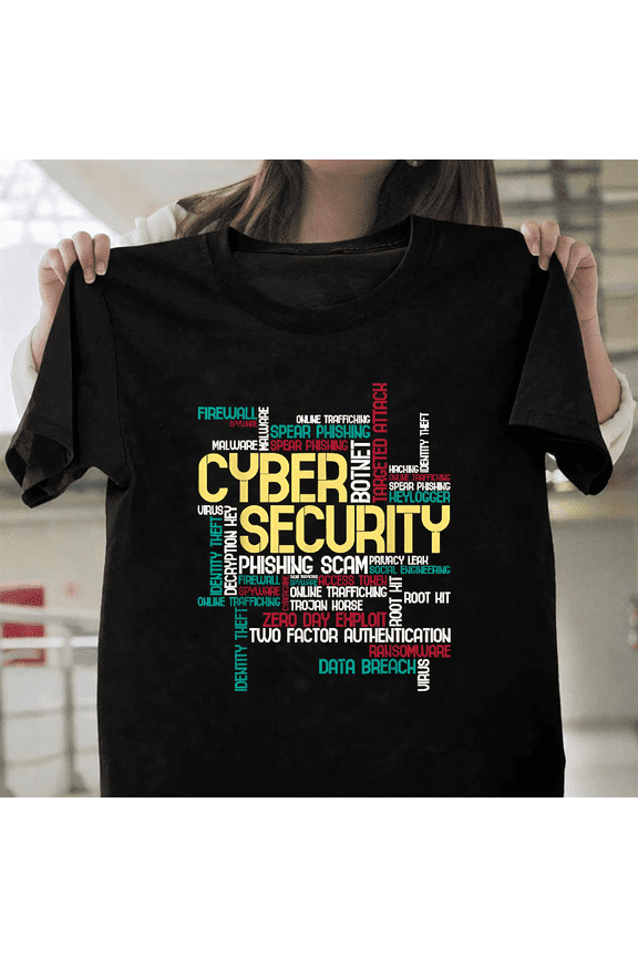 Cyber Security Hacker IT Analyst Computer Programmer Tech Gift Unisex T-Shirt, for men & women, up to size 5XL.