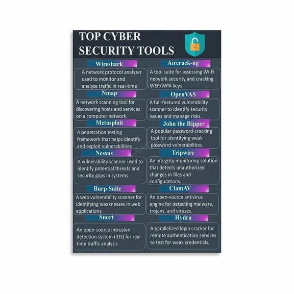 Cyber Security Tools Poster (1) Canvas Painting Wall Art