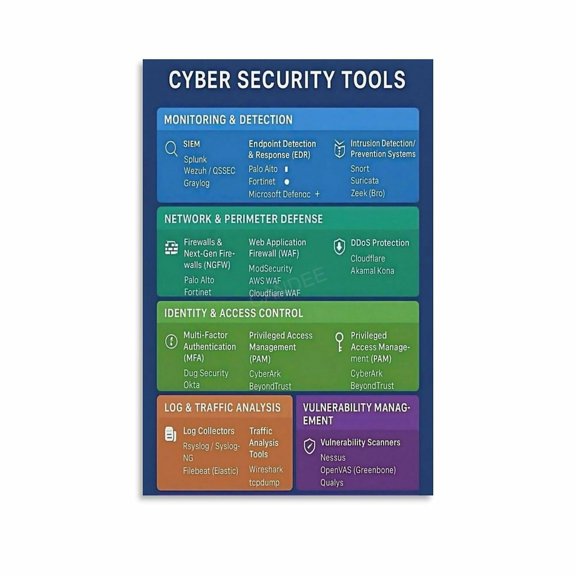 Cyber Security Tools Poster (2) Canvas for Living Room Bedroom Decor