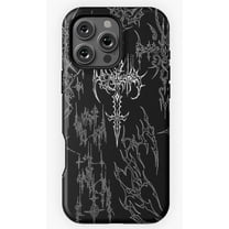 Cyber Sigilism Tattoo Style Phone Case for iPhone 16 15 14 13 12 11 Pro Max
