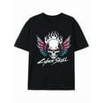 thumbnail image 1 of Cyber Skull Graphic Tee - Bold Cyberpunk Design, 1 of 6