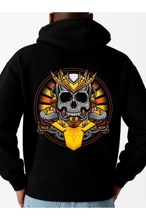 Cyber Skull King graphic hoodies fire skeleton men polyester black Everyday & Formal Wear casual 3d fire Classic Unisex Shirt Crewneck tshirts Original Unisex Shirt Crewneck tshirts