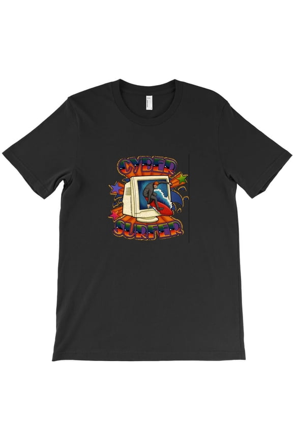Cyber Surfer Vaporwave Aesthetic Retro 90s Internet Glitch Art Graphic H29621 Unisex T-Shirt, Up to 5XL Available