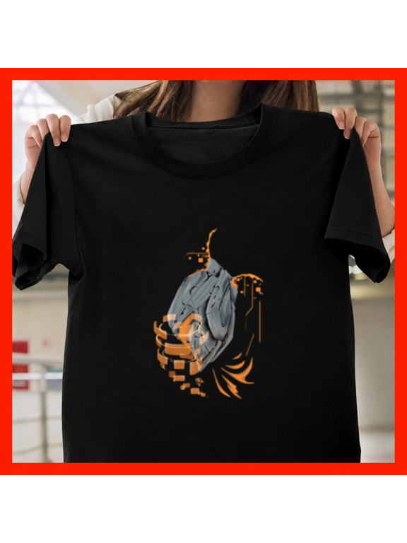 Cyber Wind Futuristic High Speed Digital Tech Motion Stream Art Unisex T-Shirt, S-3XL