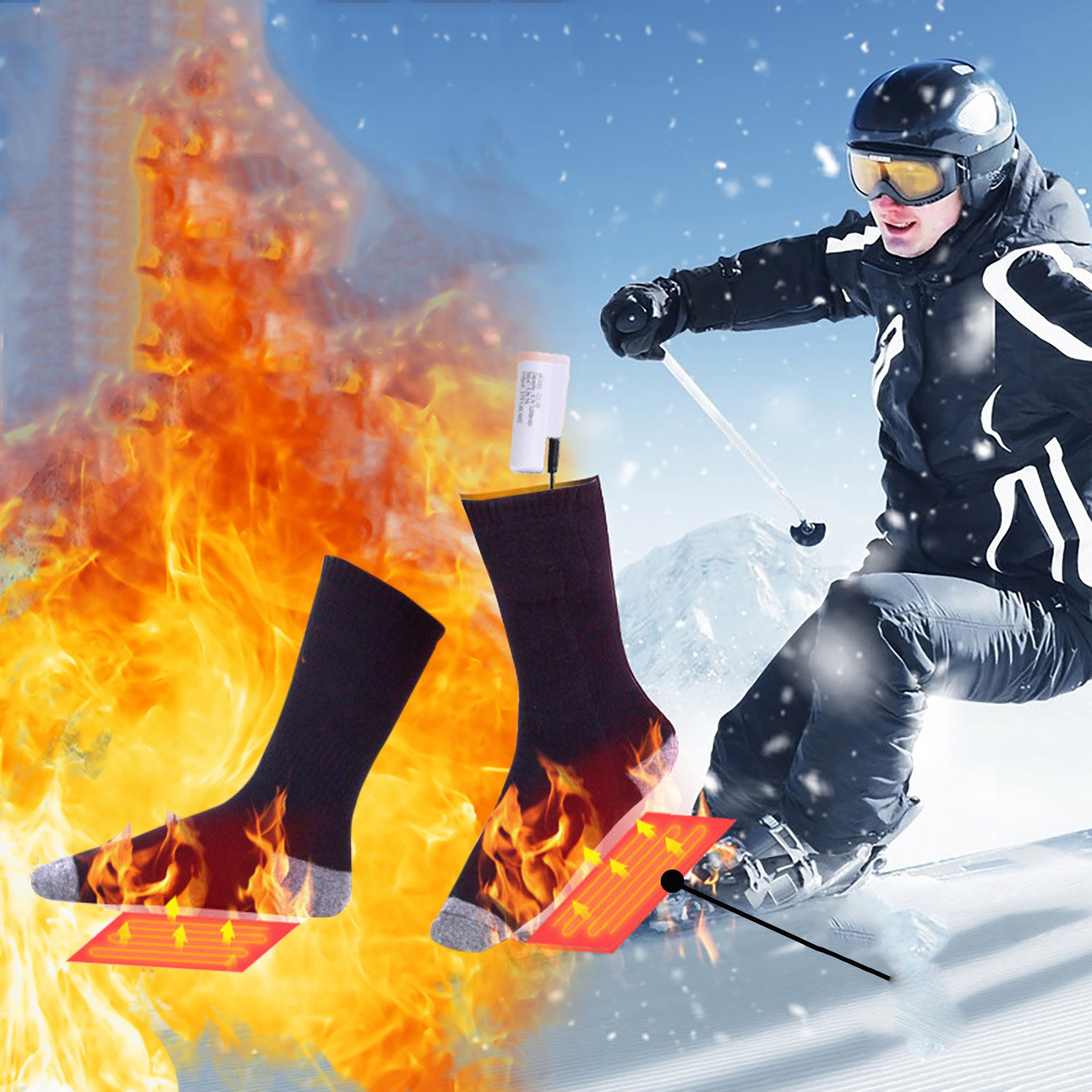 Cyber and Monday Deals 2023 ! A Pair Of Rechargeable Heating Socks