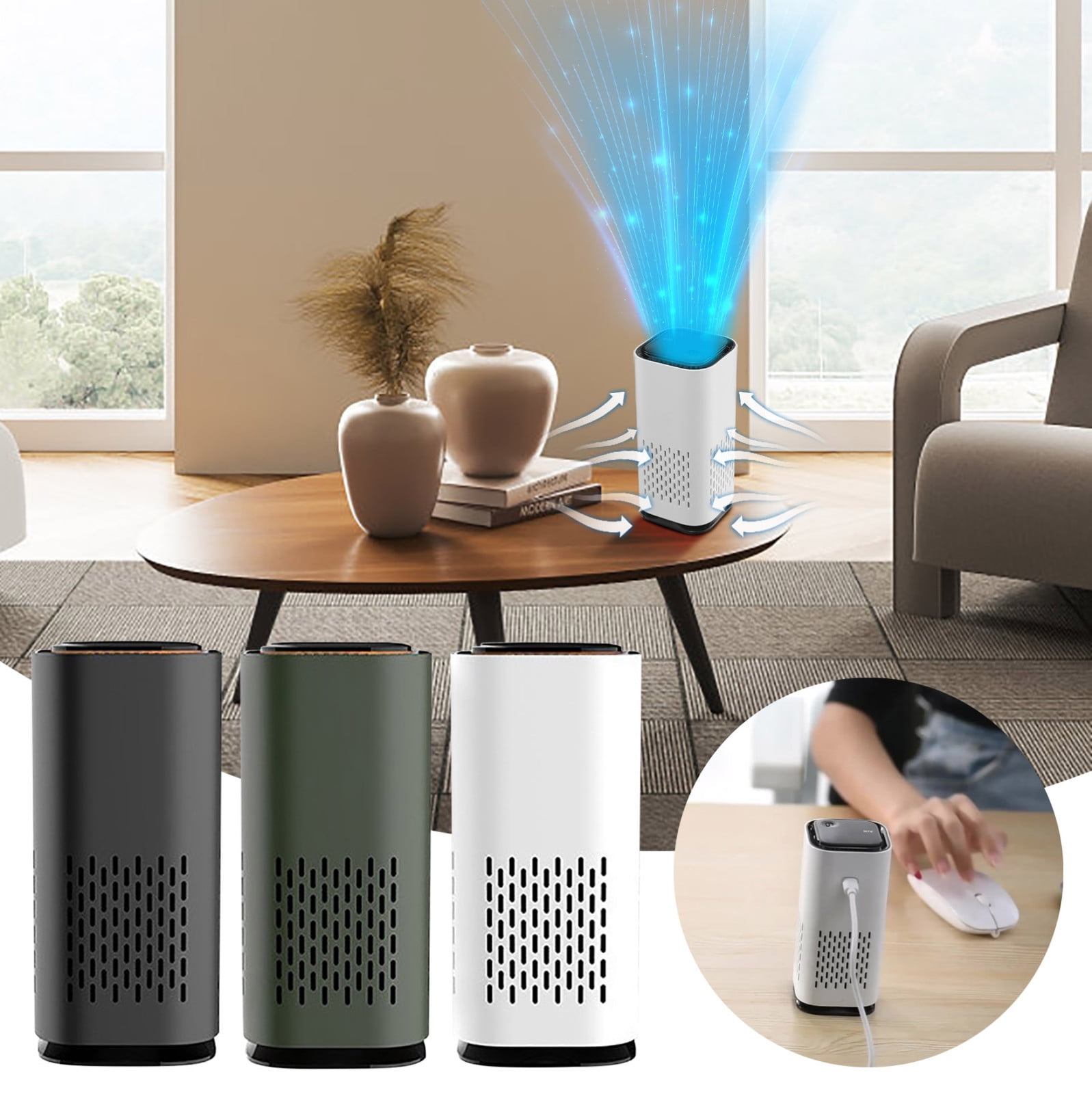 Cyber and Monday Deals 2024 CSEONE USB Car Purifier, Portable Air