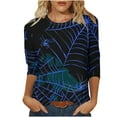 Cyber and Monday Deals 2024 ChaoHeng Womens Halloween Tops 3/4 Sleeves