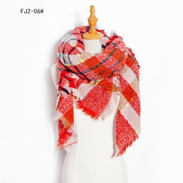 Cyber and Monday Deals Clearance Sale BUIgtTklOP Scarf for Women Clearance Winter Women Colorful Scarf Casual Tassel Scarf Shawl